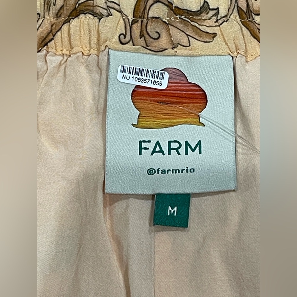 FARM Rio Yellow Floral Scallop-Trim Shorts - Picture 11 of 11